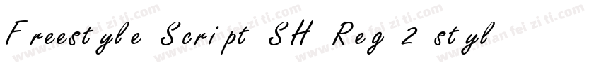 Freestyle Script SH Reg 2 styles in字体转换